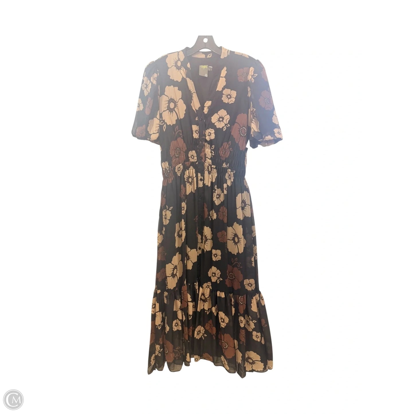 Dress Casual Maxi By Taylor In Black & Brown, Size: M