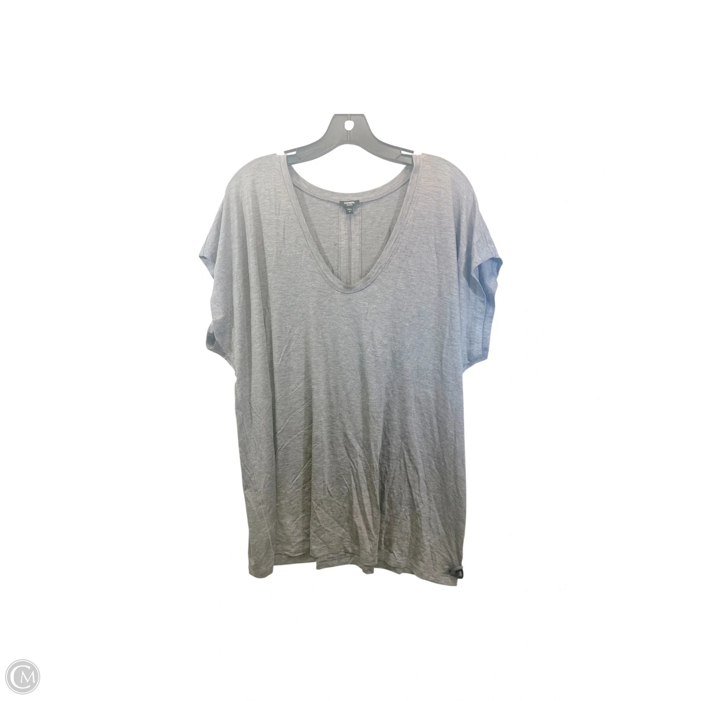 Top Short Sleeve Basic By Express In Grey, Size: Xl