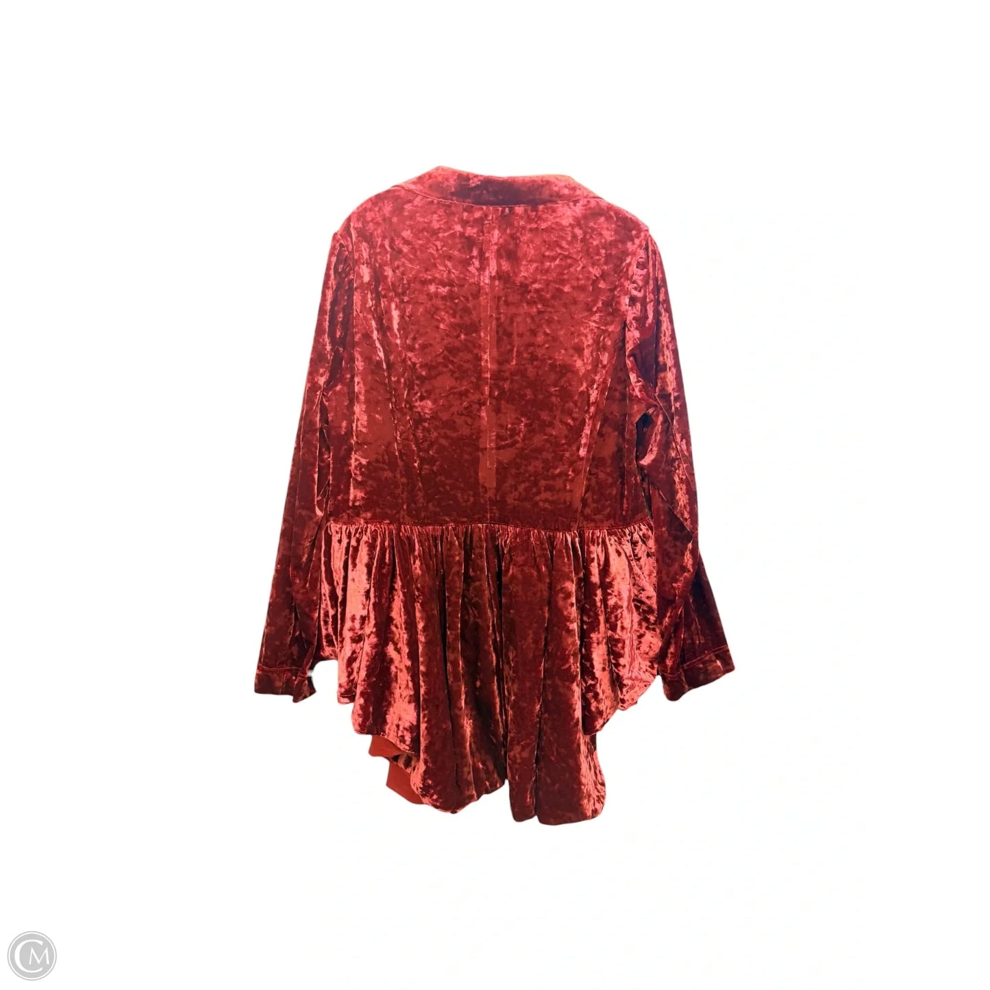 Top Long Sleeve By Cmc In Maroon, Size: 1x