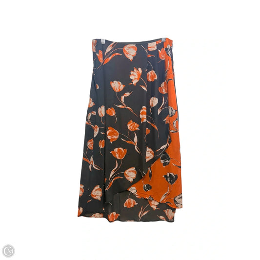 Skirt Maxi By Sienna Sky In Black & Orange, Size: L