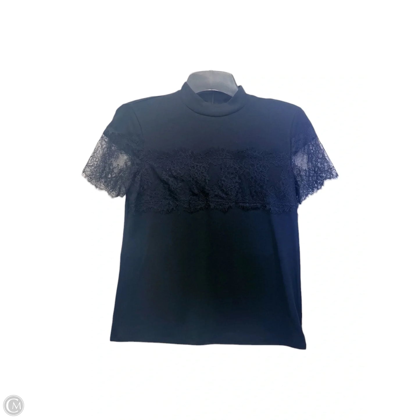 Top Short Sleeve By Decree In Black, Size: M