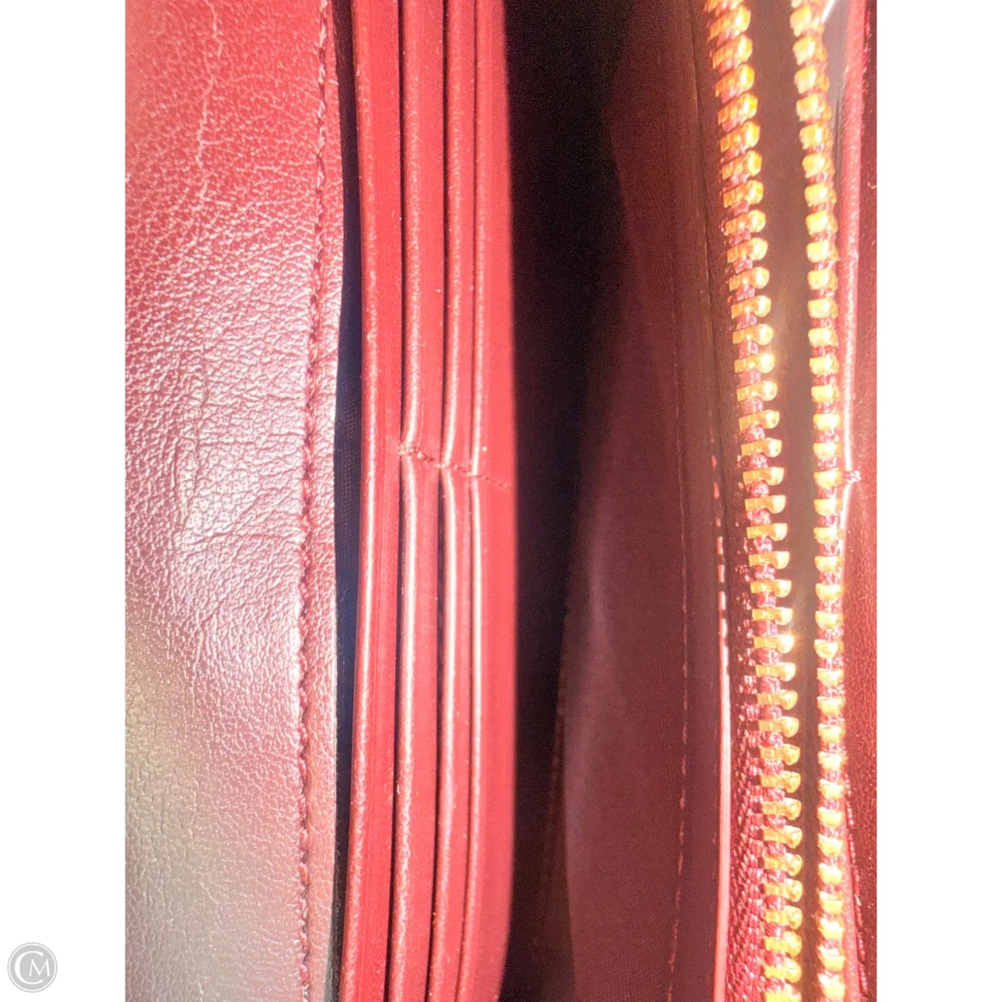 Wallet Leather By Coach Size: Medium