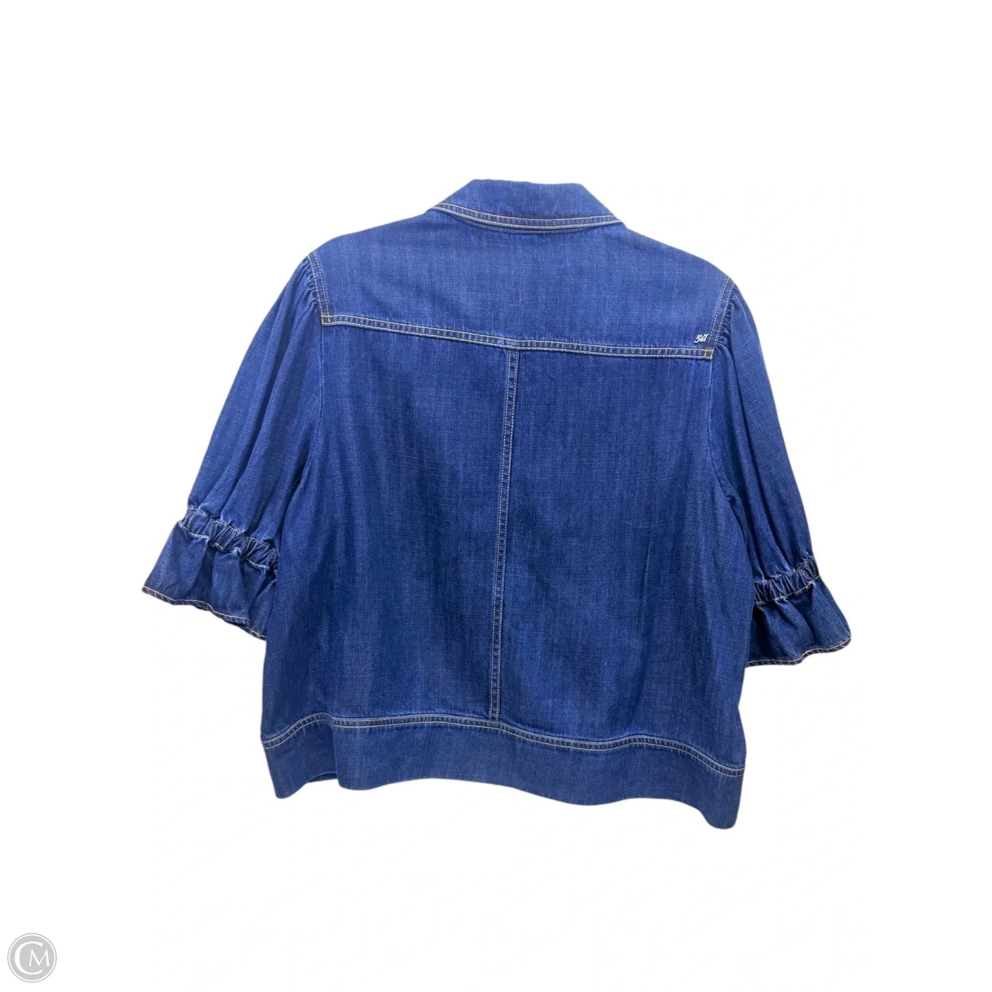 Jacket Denim By Cinc A Sept In Blue Denim, Size: Xl