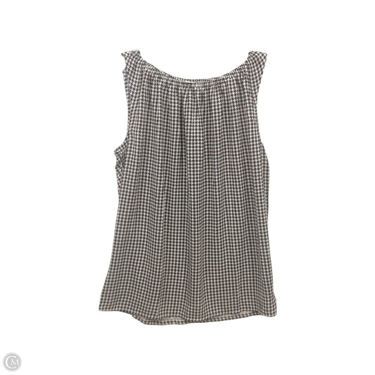 Top Sleeveless By Loft In Black & Cream, Size: M