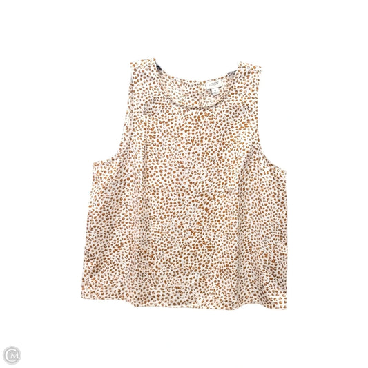 Top Sleeveless By J. Crew In Brown & White, Size: M