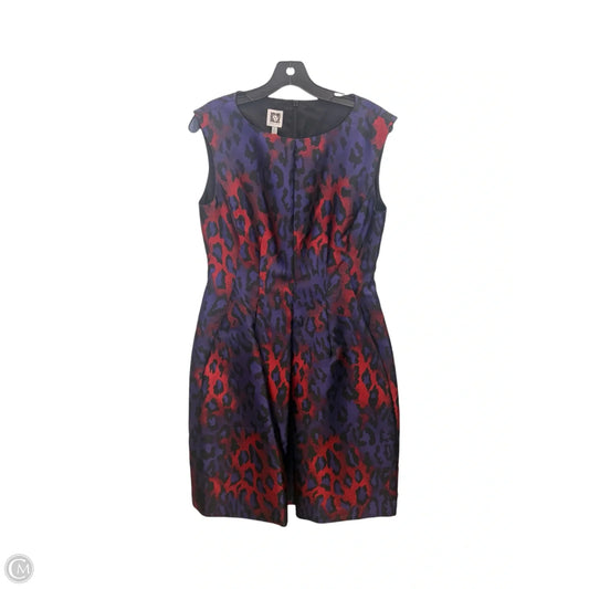 Dress Casual Midi By Anne Klein In Purple & Red, Size: M