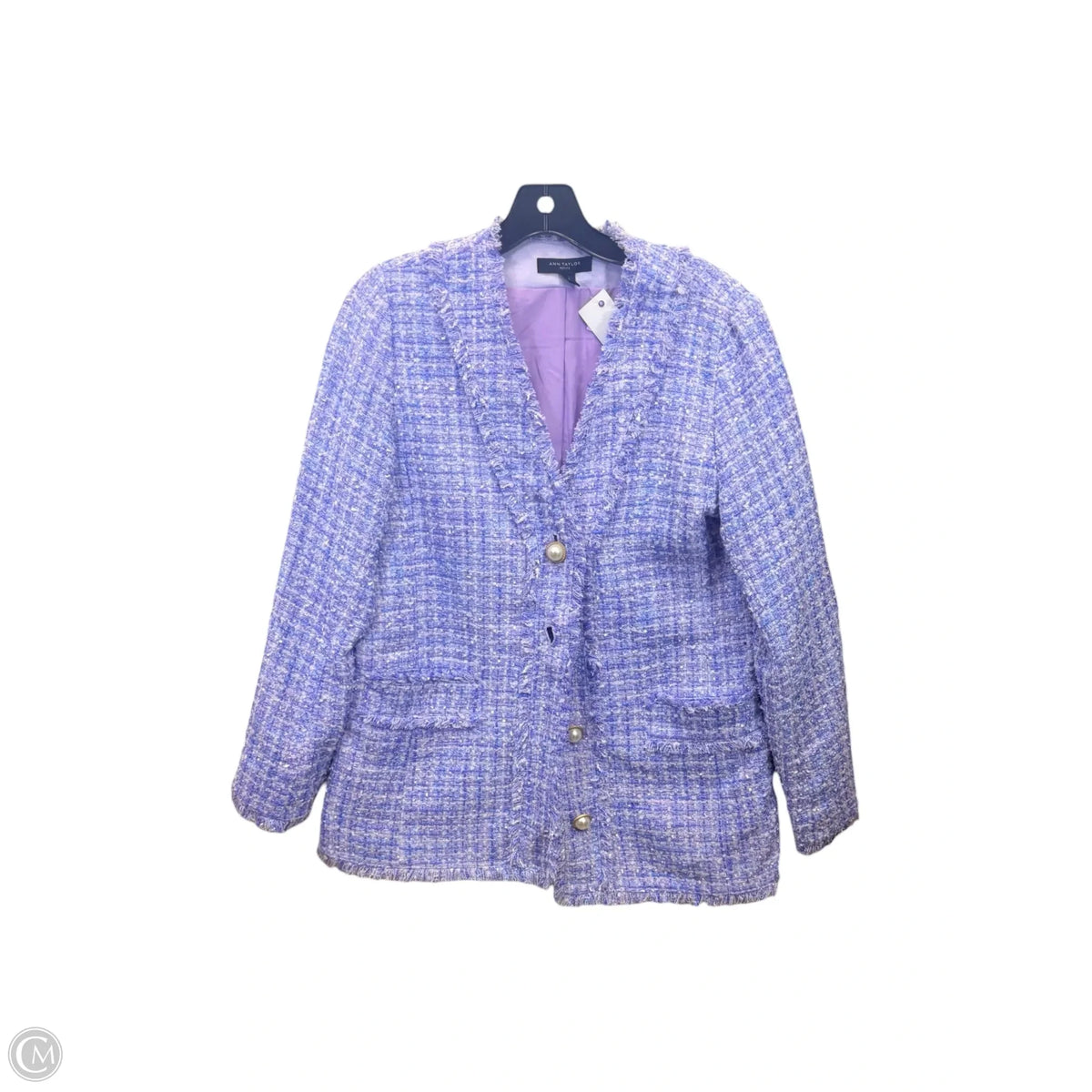 Blazer By Ann Taylor In Purple, Size: Sp