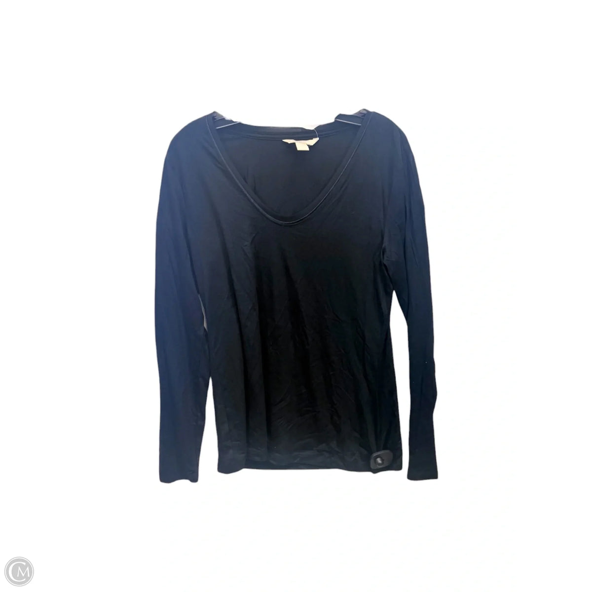 Top Long Sleeve Basic By Banana Republic In Black, Size: L