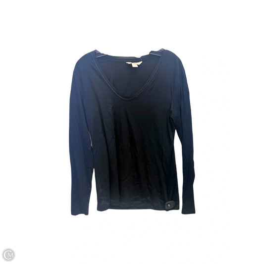 Top Long Sleeve Basic By Banana Republic In Black, Size: L