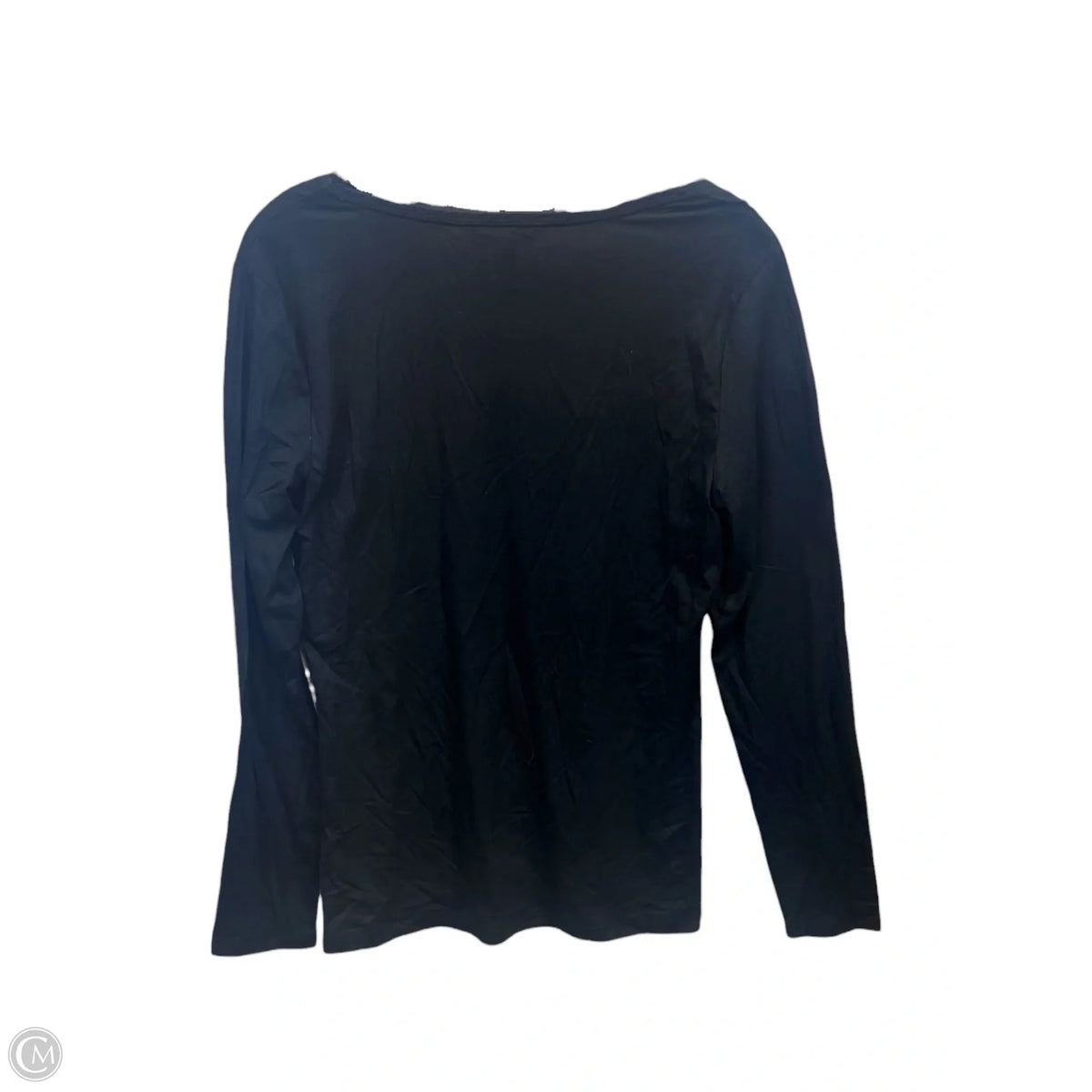 Top Long Sleeve Basic By Banana Republic In Black, Size: L