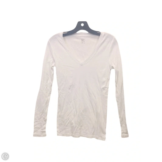 Top Long Sleeve Basic By Gap In White, Size: S