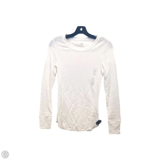 Top Long Sleeve Basic By Gap In White, Size: S