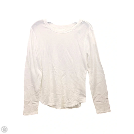 Top Long Sleeve Basic By Gap In White, Size: L