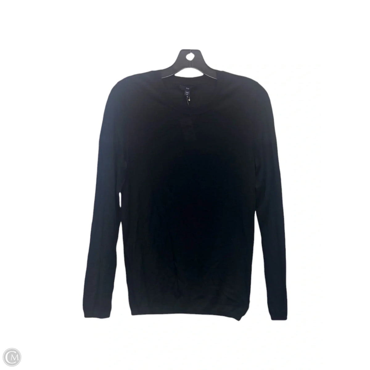 Top Long Sleeve Basic By Gap In Black, Size: M