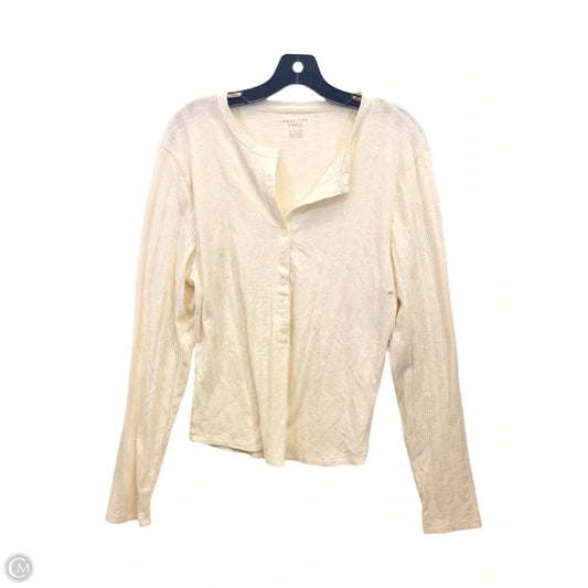 Top Long Sleeve By American Eagle In Cream, Size: Xl