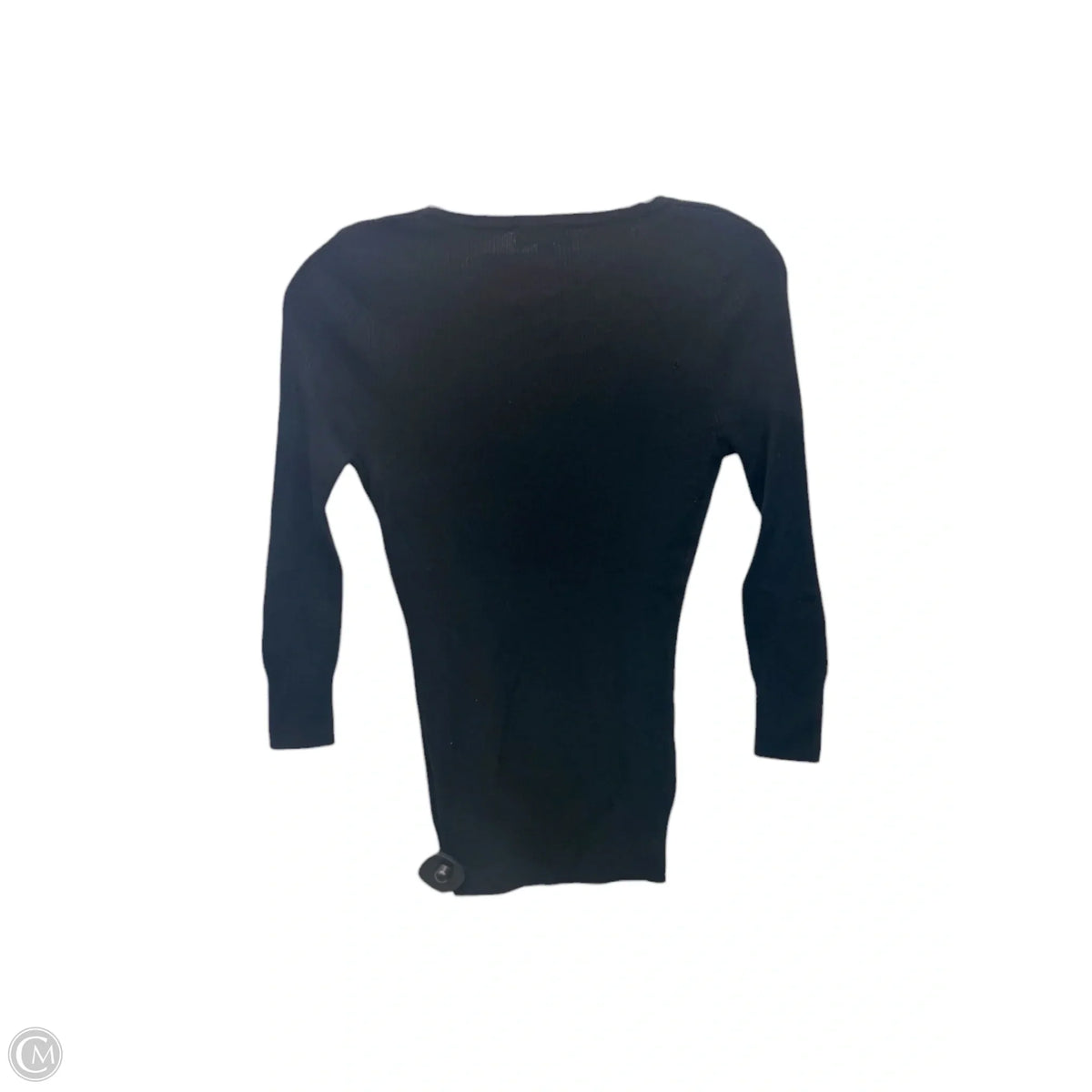Top Long Sleeve By Bebe In Black & Silver, Size: M
