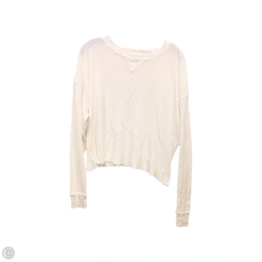 Top Long Sleeve By John Galt In Cream, Size: S