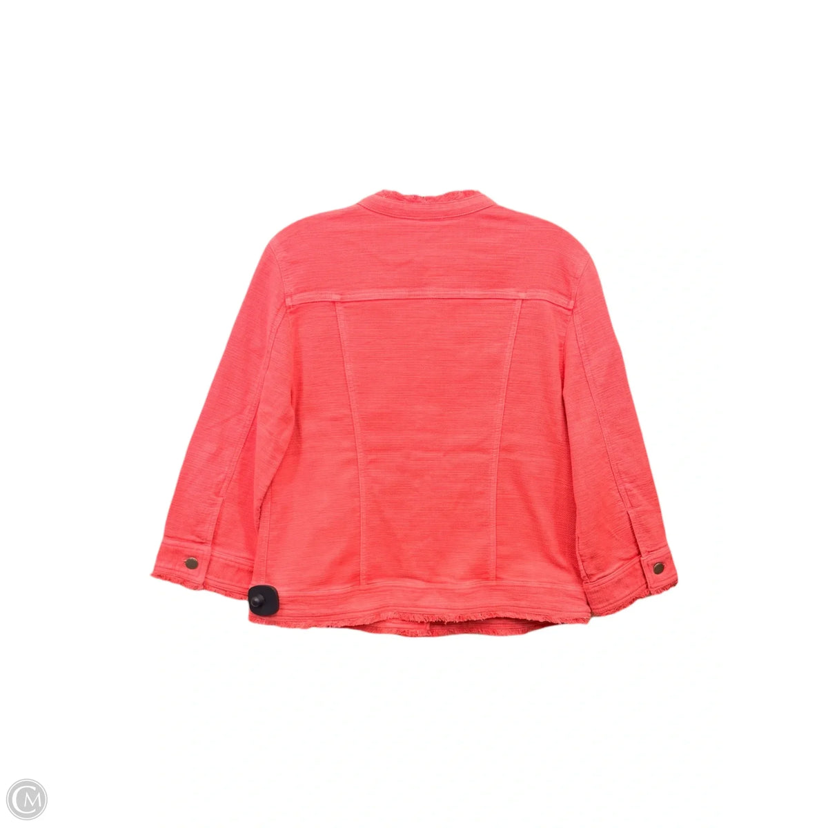Jacket Denim By Chicos In Peach, Size: S