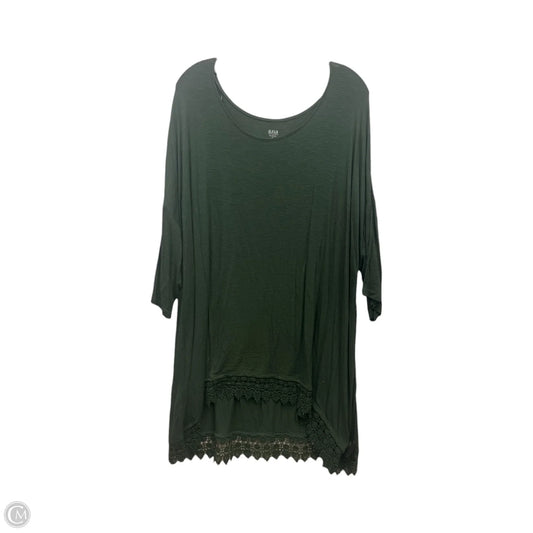 Top Short Sleeve By Ana In Green, Size: 2x
