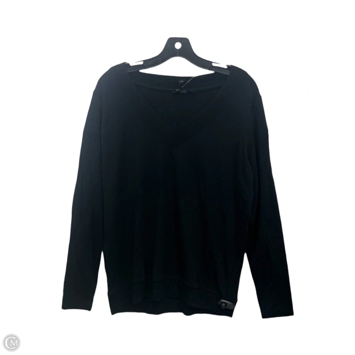 Top Long Sleeve Basic By Banana Republic In Black, Size: M
