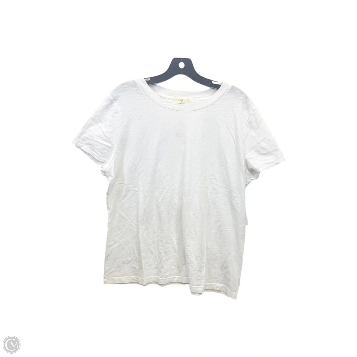 Top Short Sleeve Basic By T.la In White, Size: Xl