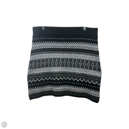 Skirt Midi By Aventura In Black & Grey, Size: L