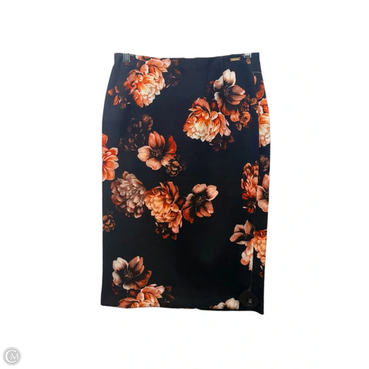 Skirt Maxi By T Tahari In Black & Orange, Size: S