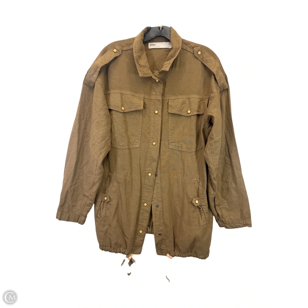 Jacket Denim By Zara In Brown, Size: S