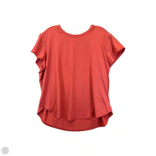 Athletic Top Short Sleeve By Calia In Orange, Size: Xl
