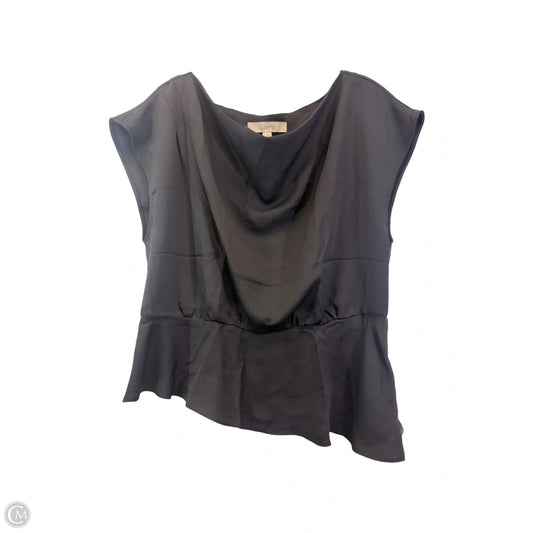 Top Short Sleeve By Loft In Black, Size: L