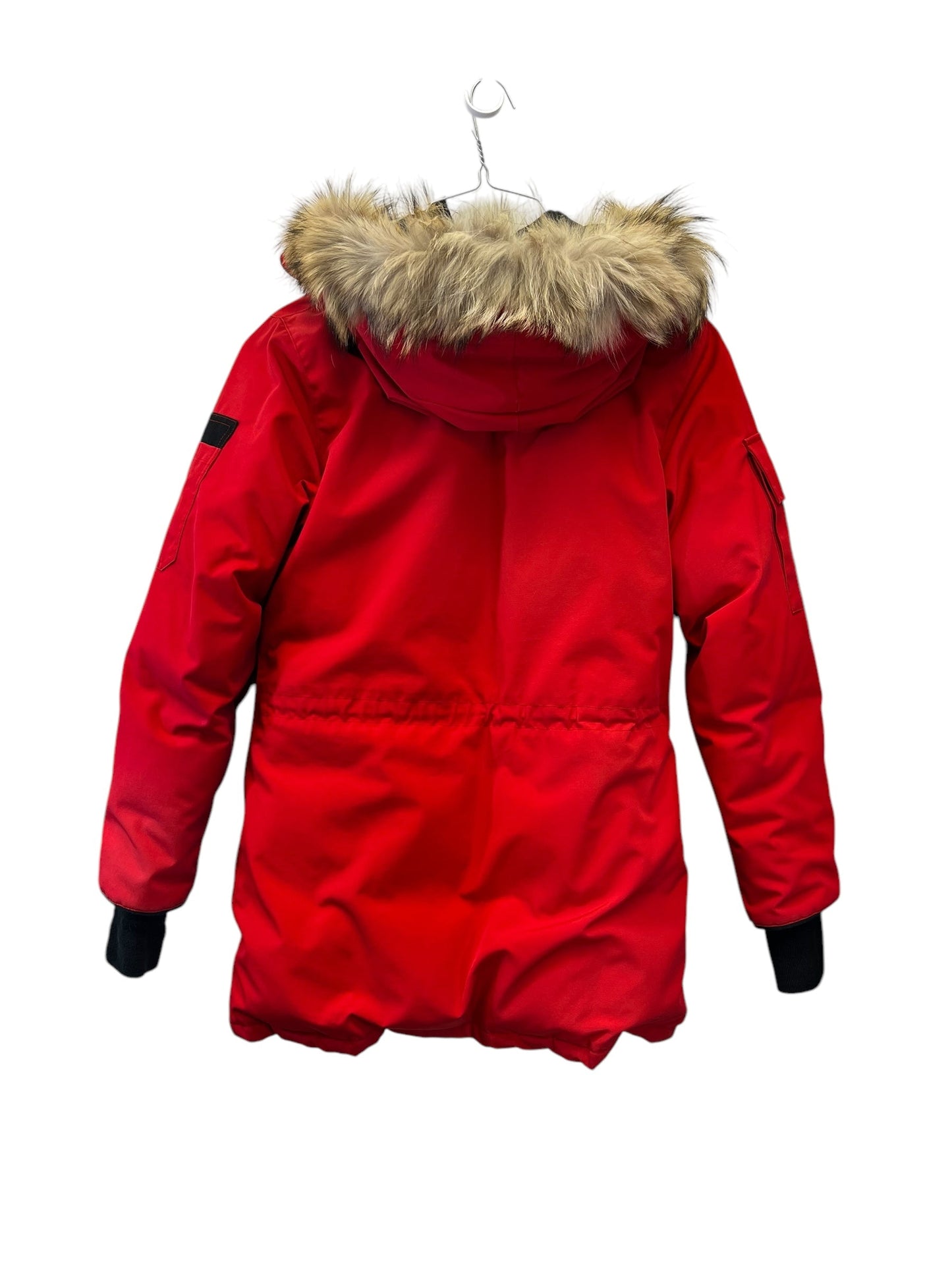 Coat Luxury Designer By Canada Goose In Red, Size: Xs