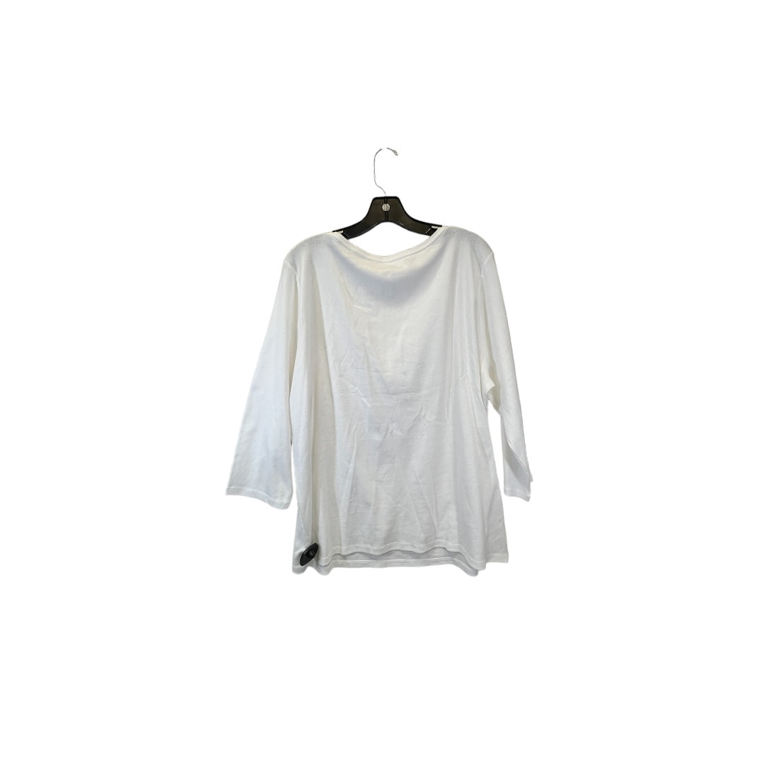 Top 3/4 Sleeve Basic By Talbots  Size: 3x