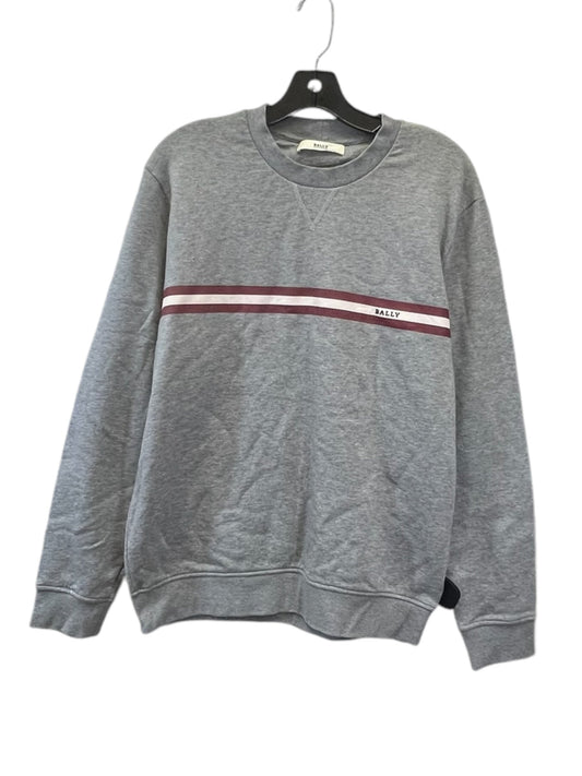 Sweatshirt Hoodie By Bally In Grey, Size: M