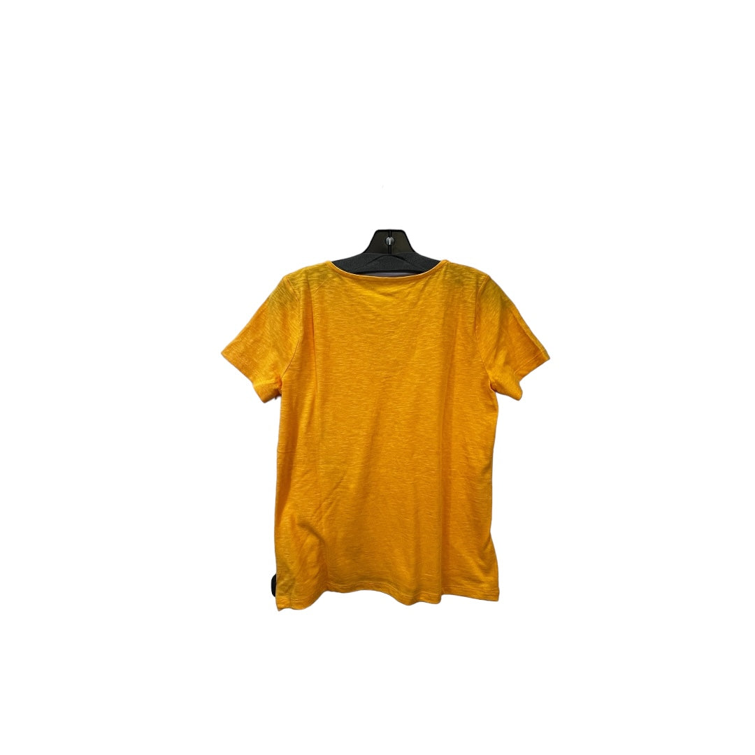 Orange Top Short Sleeve Basic Talbots, Size Petite   S