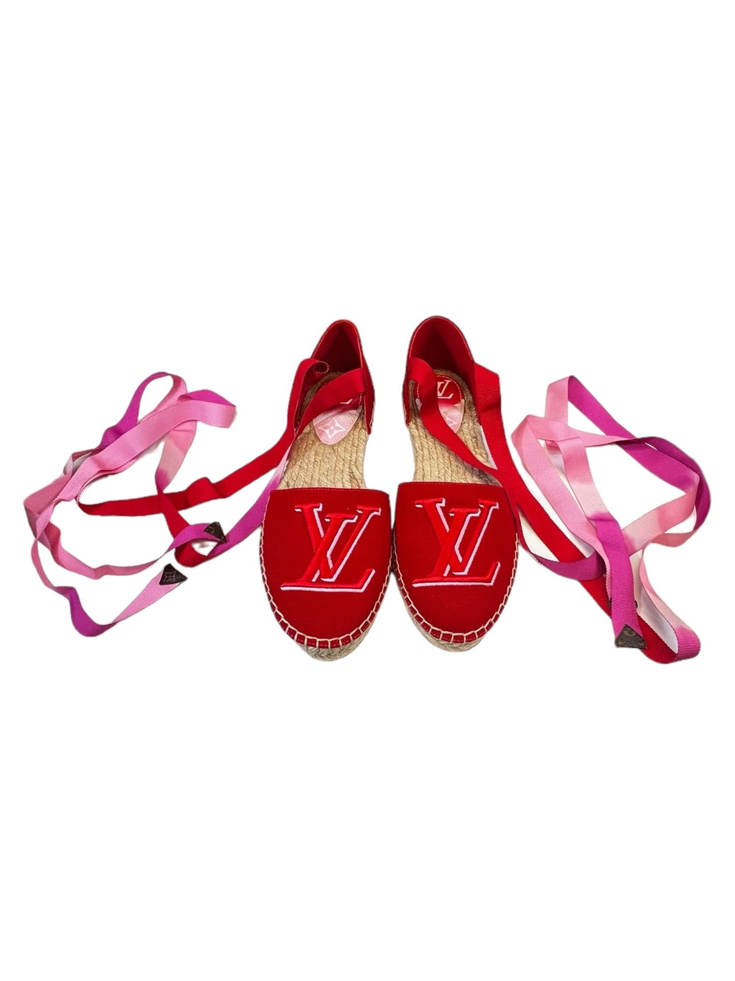 Red Shoes Luxury Designer Louis Vuitton, Size 7