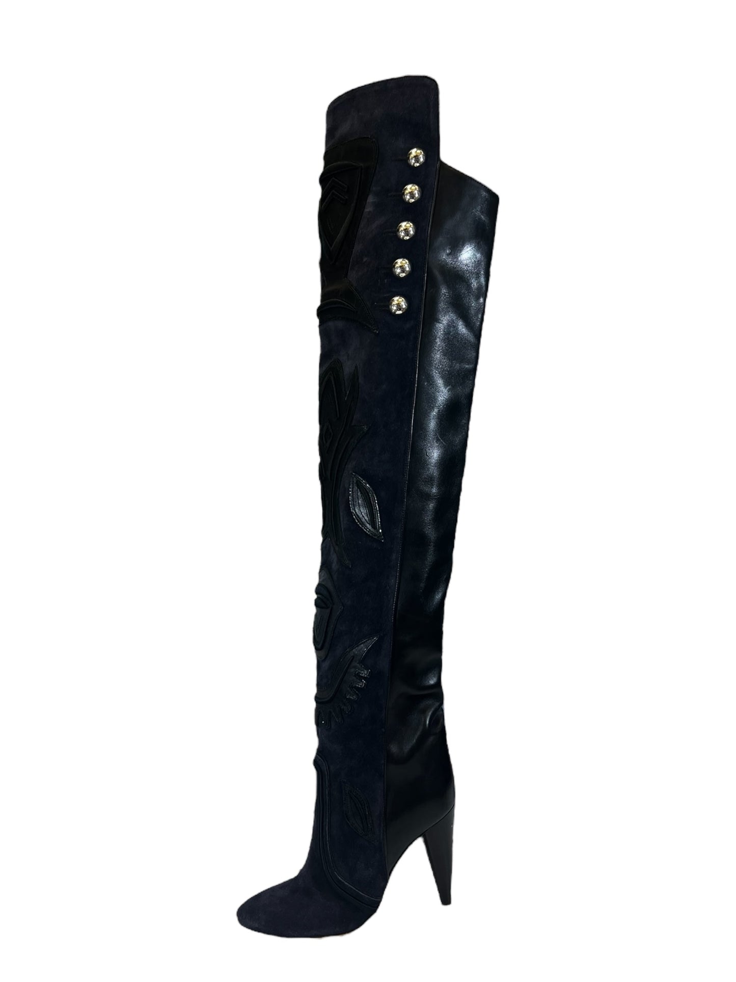 Boots Luxury Designer By Isabel Marant In Navy, Size: 6