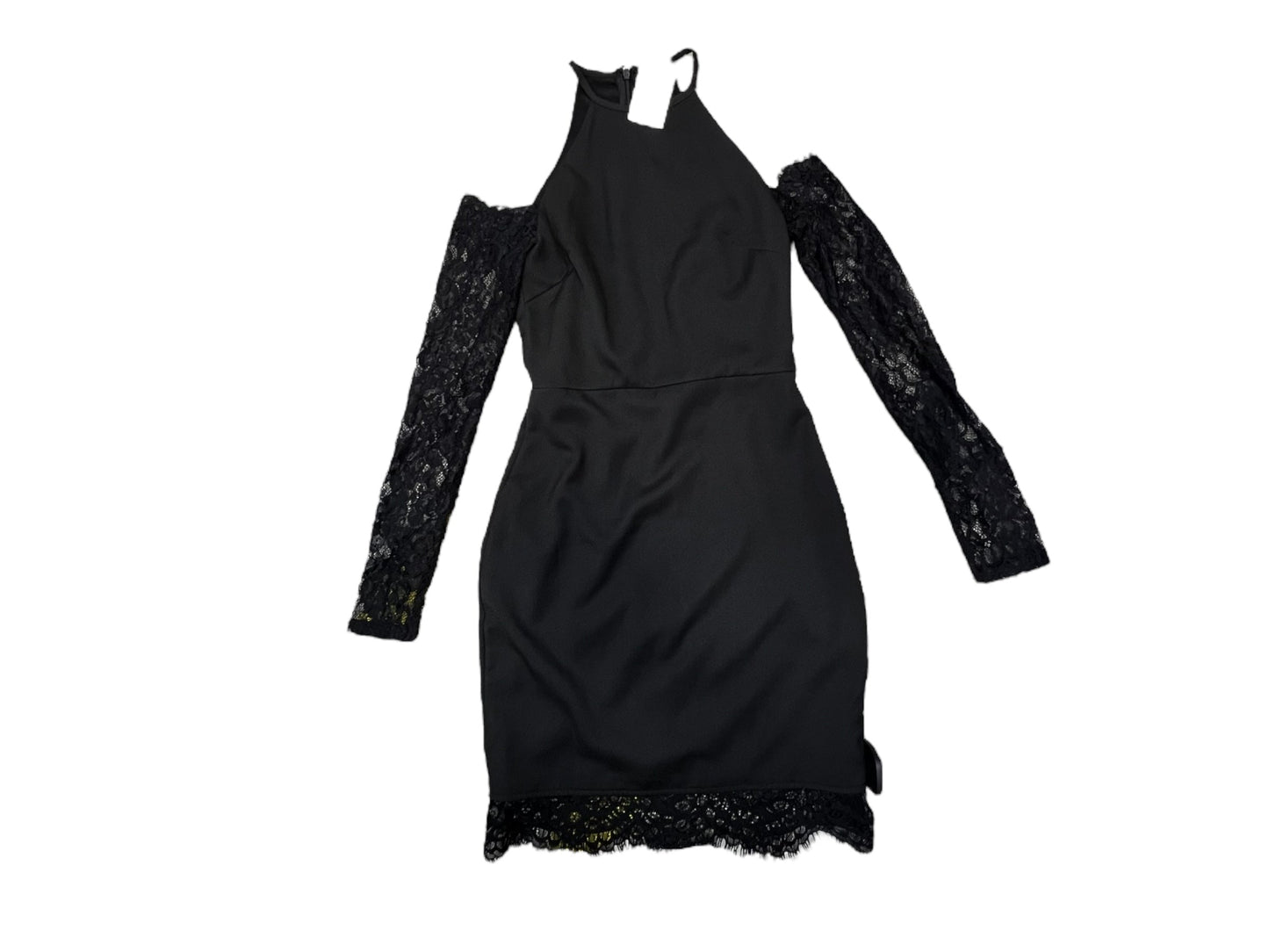 Black Dress Party Midi Missguided, Size Xs