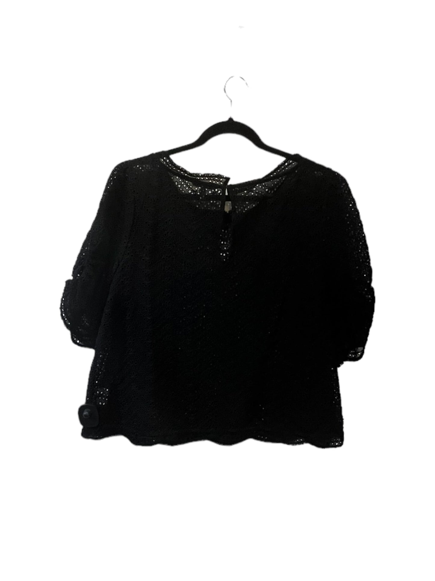 Black Top Long Sleeve Designer Joie, Size L