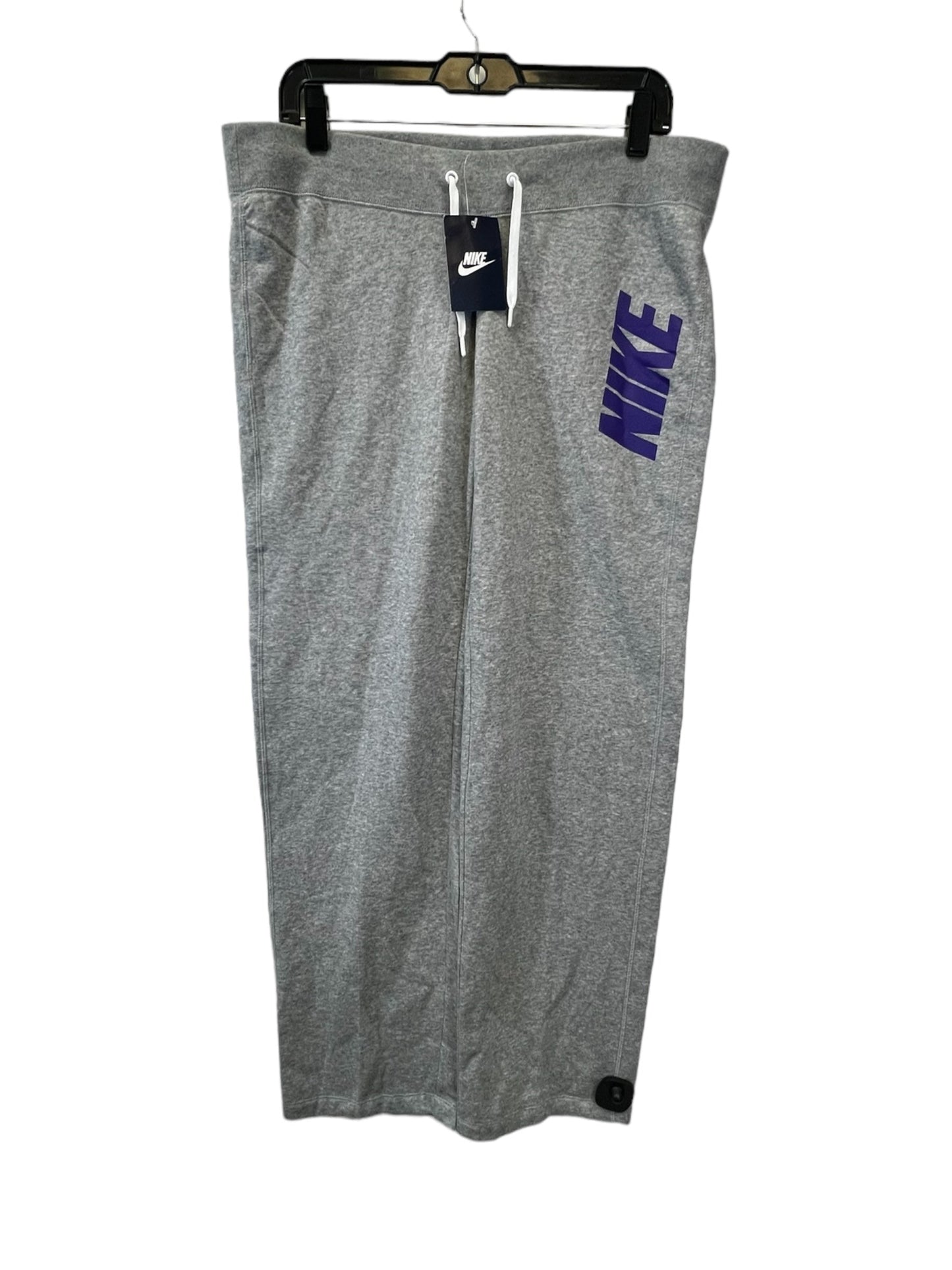 Grey Athletic Pants Nike Apparel, Size L