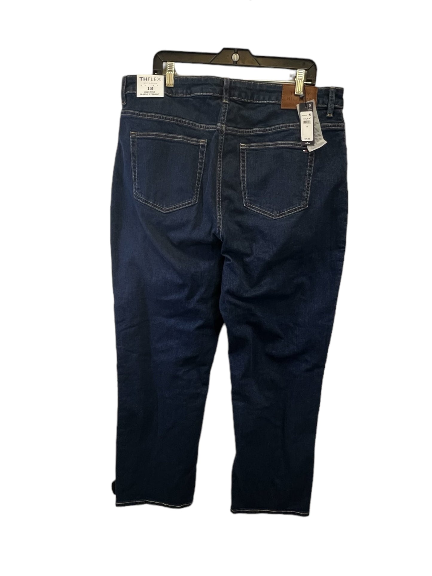 Blue Denim Jeans Straight Tommy Hilfiger, Size 18