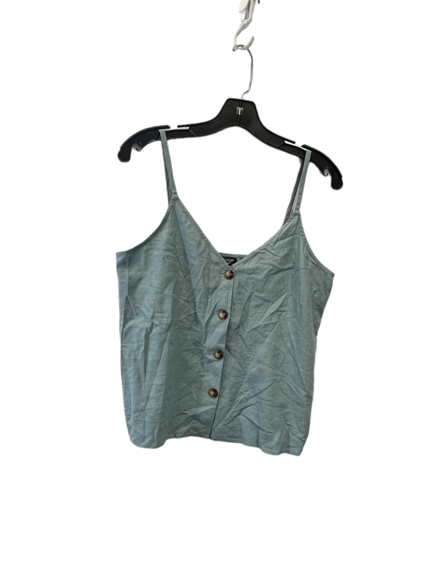 Top Sleeveless By Top Shop In Teal, Size: S