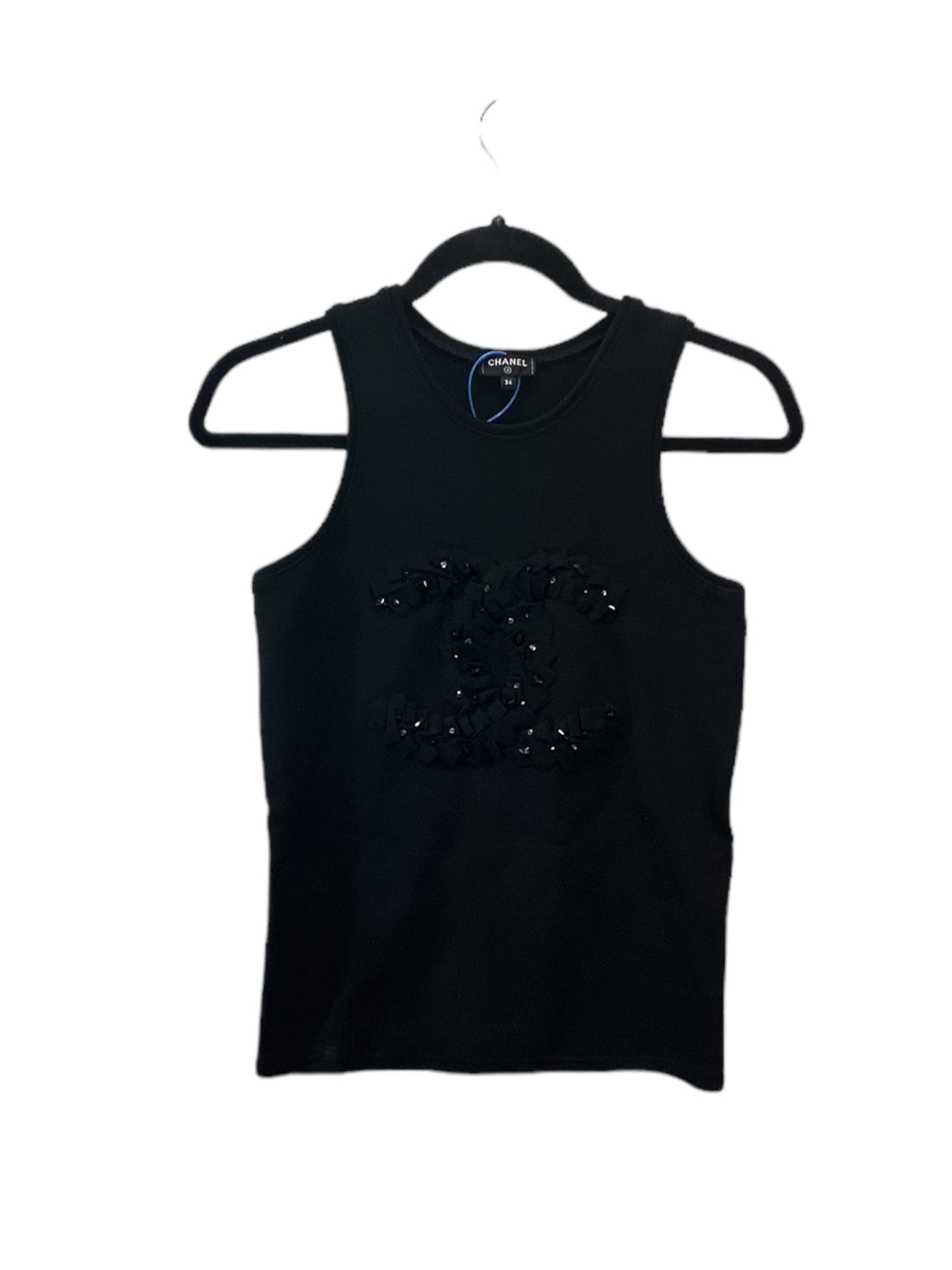 Top Sleeveless Luxury Designer By Chanel In Black, Size: Xs