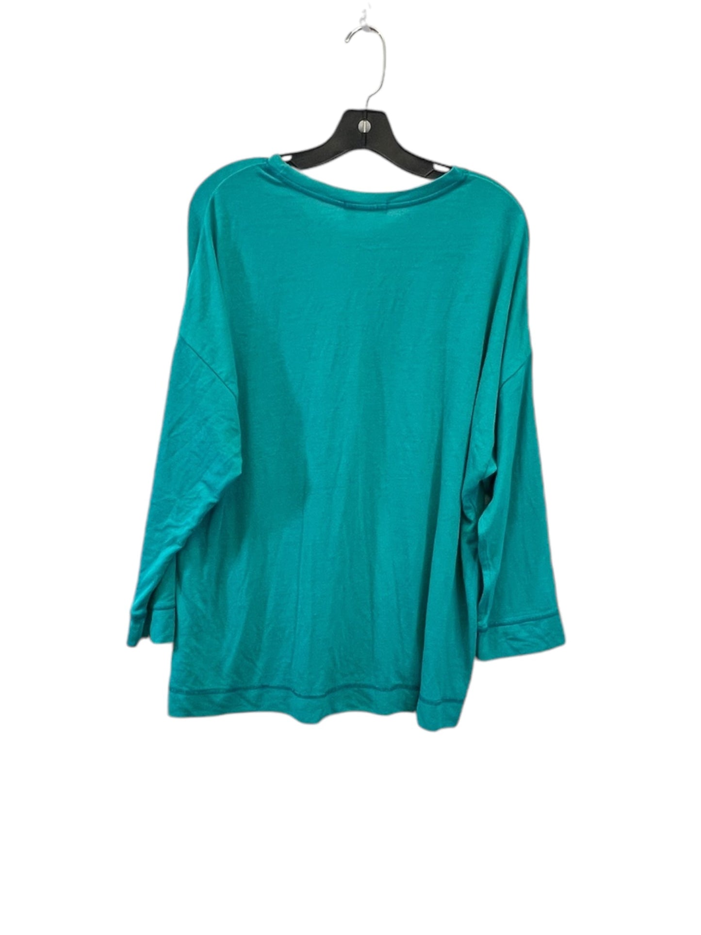 Top Long Sleeve By Fresh Produce In Teal, Size: L