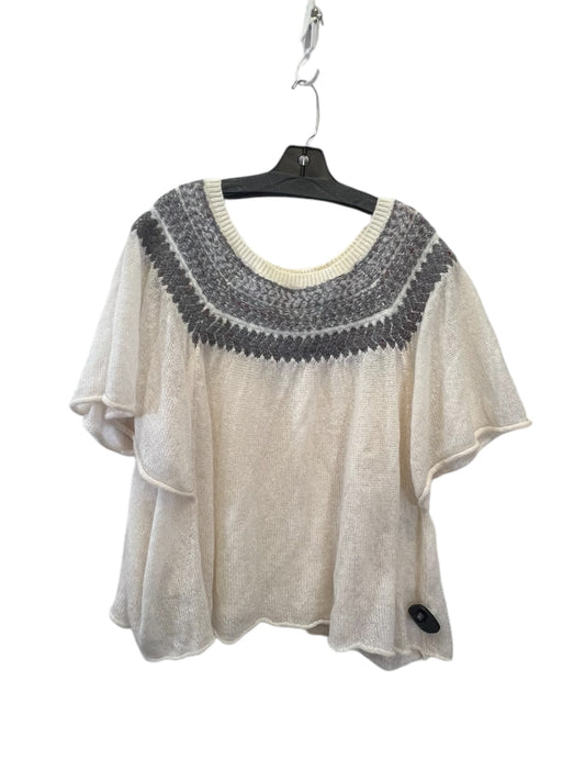 Top Short Sleeve By Free People In Grey & Tan, Size: L