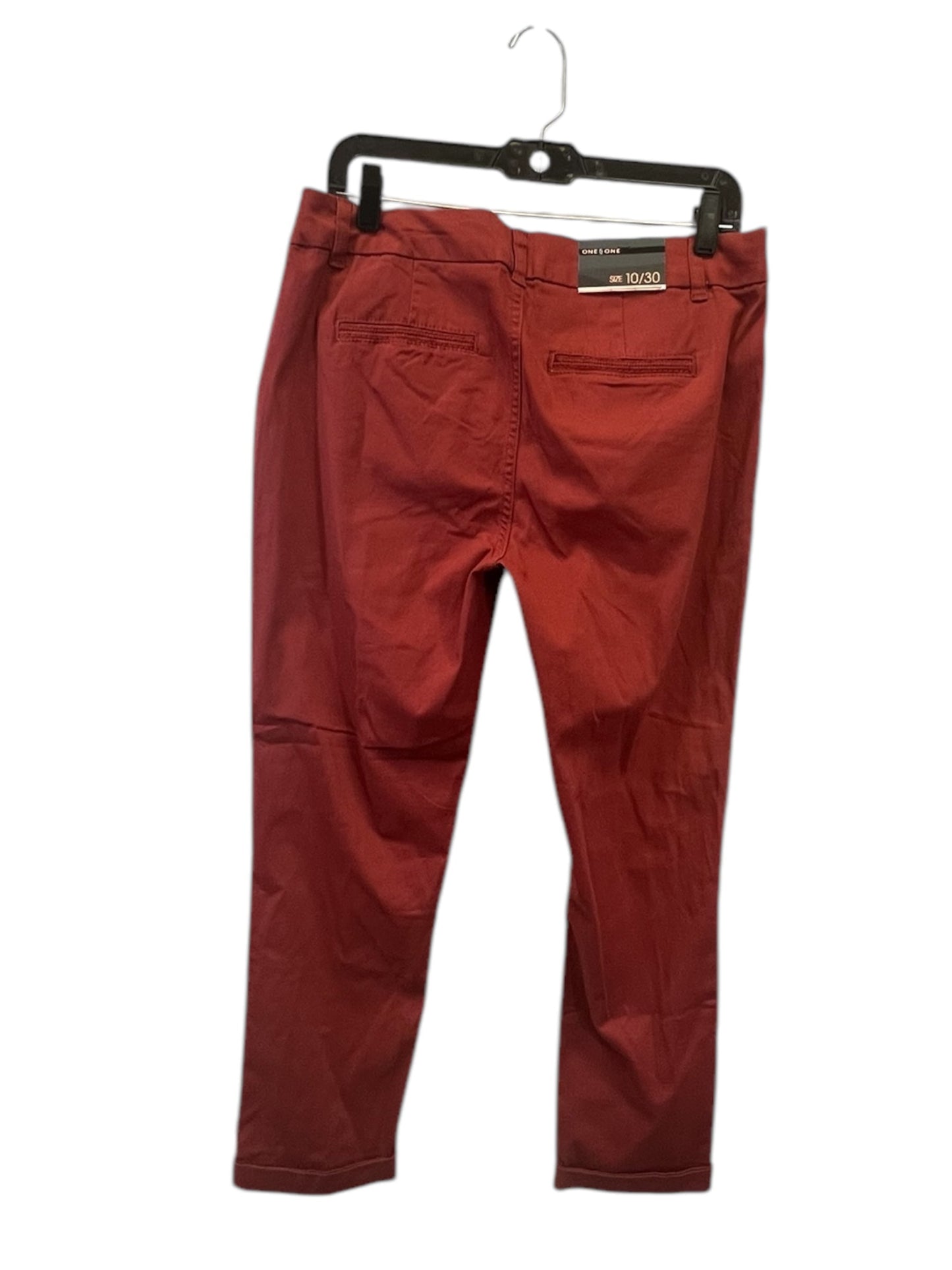 Pants Chinos & Khakis By One 5 One In Red, Size: 10