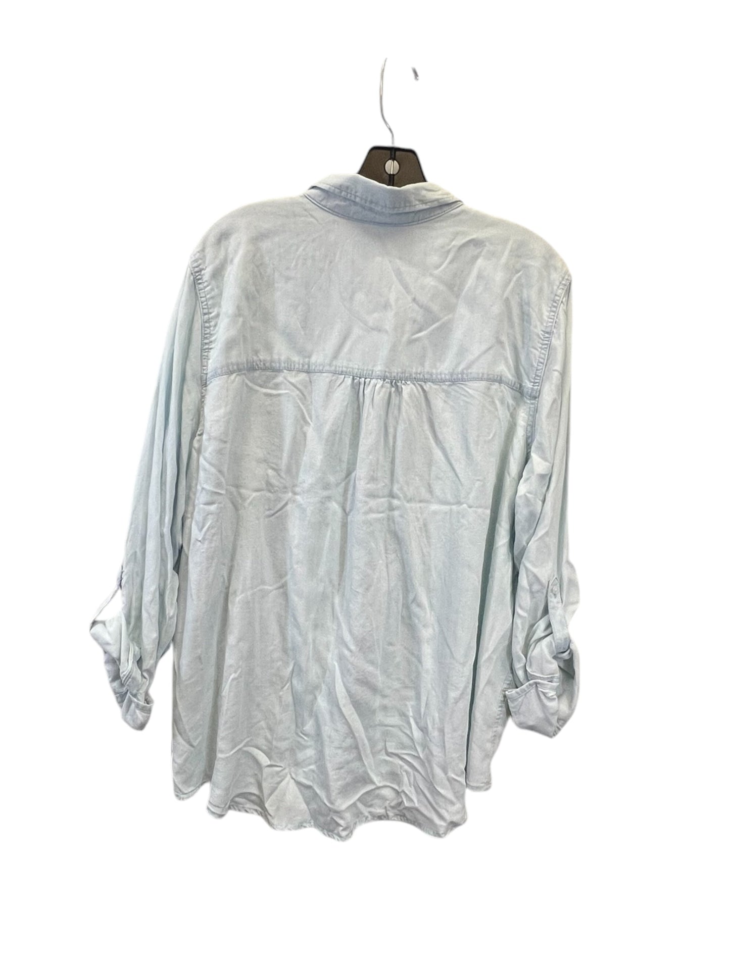 Top Long Sleeve By Time And Tru In Blue, Size: 3x