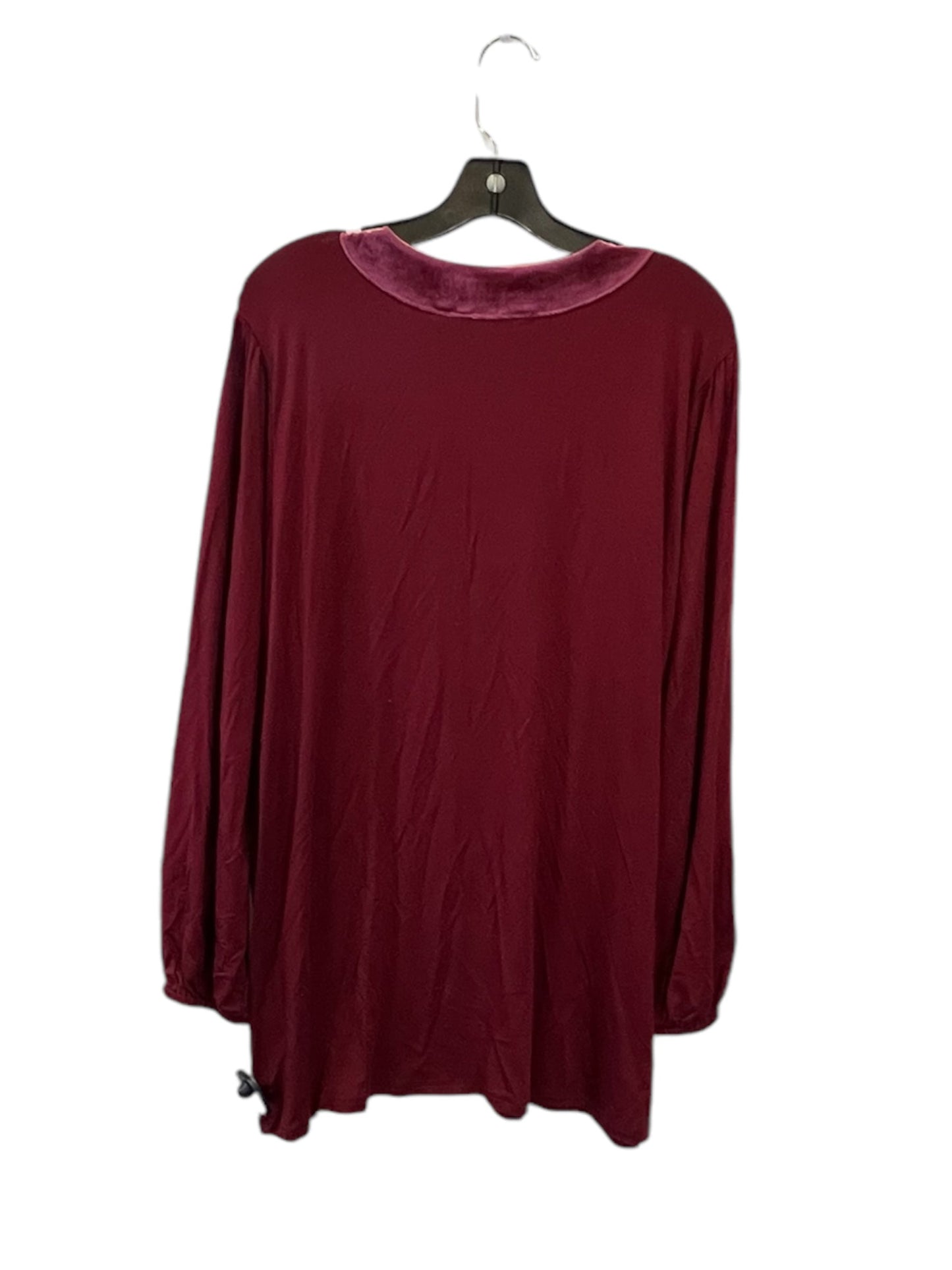 Top Long Sleeve By Soft Surroundings In Red, Size: 1x