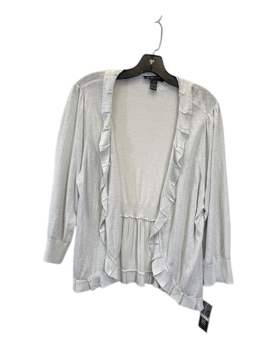 Cardigan By Inc In Silver, Size: 2x