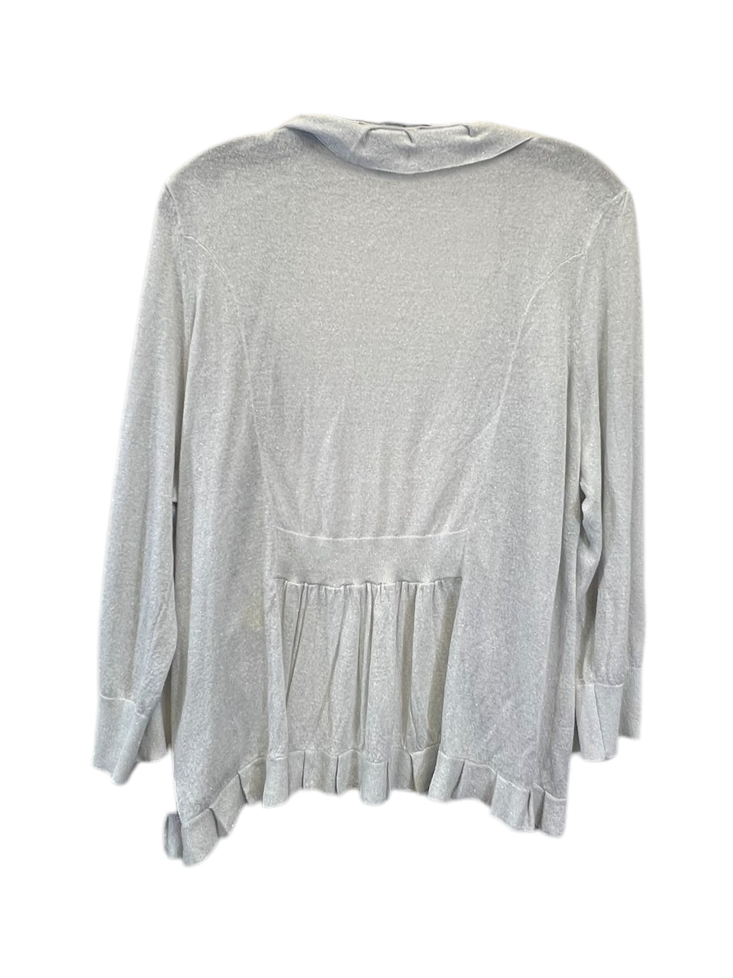 Cardigan By Inc In Silver, Size: 2x