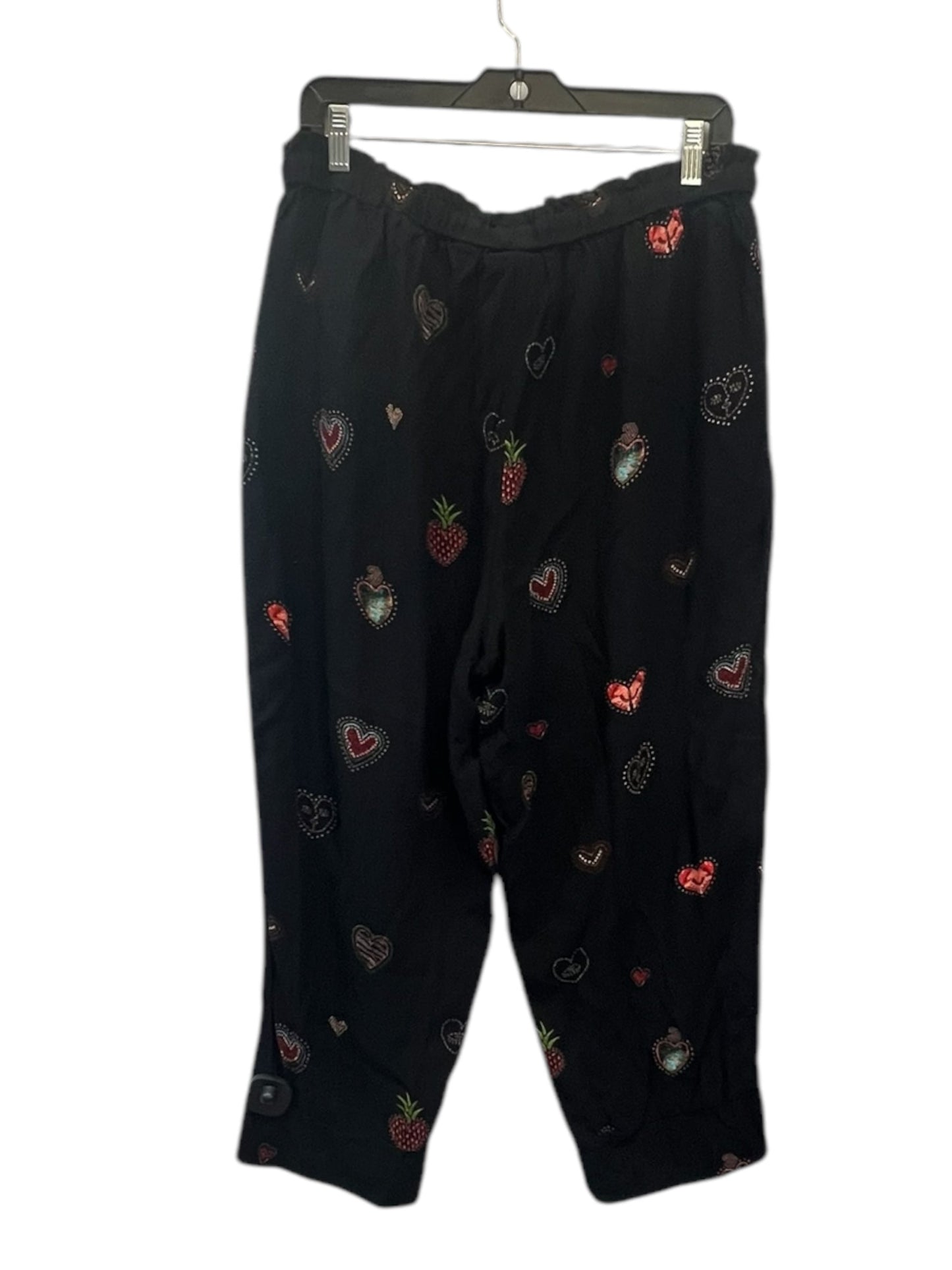 Pants Lounge By Farm Rio In Black & Blue, Size: Xl
